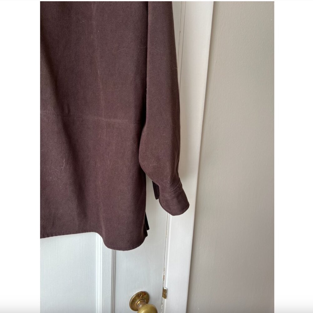 Talbots women's brown button down - Picture 4 of 6